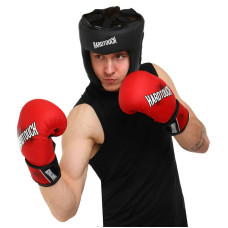 Рукавички боксерські Hard Touch 12 унцій, червоний-чорний, код: BO-4432_12RBK
