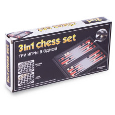 Шахи, шашки, нарди 3 в 1 дорожні ChessTour 270x270 мм, код: 9618