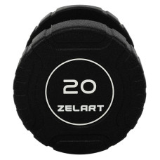 Гантель цільна професійна CPU покриття Zelart 1х20кг, чорний, код: TA-3111-20