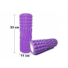 Масажний ролик EasyFit Wavyspines 330х130 мм, фіолетовий, код: EF-3701-V-EF