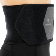 Пояс для тренажерного залу та схуднення LiveUp Sweat Waist Trimmer 1250x195x5мм, чорний-сірий, код: LP8718
