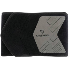 Пояс для тренажерного залу та схуднення LiveUp Sweat Waist Trimmer 1250x195x5мм, чорний-сірий, код: LP8718