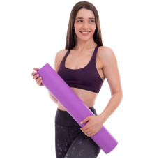 Килимок для фітнесу та йоги FitGo 1750x620x3 мм, фіолетовий, код: FI-2442_V