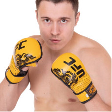 Рукавички гібридні для єдиноборств ММА UFC True ThaiI S, жовтий, код: BO-0487_SY