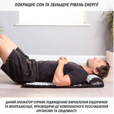 Масажний килимок Easyfit з подушкою (аплікатор Кузнєцова) 370х140 мм, фіолетовий, код: EF-2709-VW
