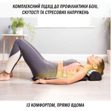 Масажний килимок Easyfit з подушкою (аплікатор Кузнєцова) 370х140 мм, фіолетовий, код: EF-2709-VW