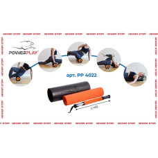 Йога-ролер набір 3 в 1 PowerPlay чорно-помаранчевий, код: PP_4022