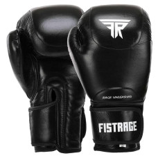 Боксерські рукавиці шкіряні Fistrage 10oz, чорний, код: VL-4295_10BK