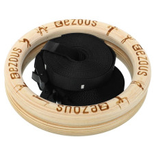 Кільця гімнастичні для кросфіту Ezous ABS Gym Rings d-28мм, код: E-03