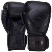 Рукавички боксерські шкіряні Venum Contender 12 унцій, чорний, код: VN1109-114_12BK-S52