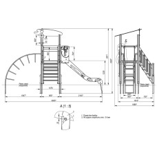 Ігровий комплекс InterAtletika Веселий художник, 4935х1989х2871 мм, код: TE817-SM