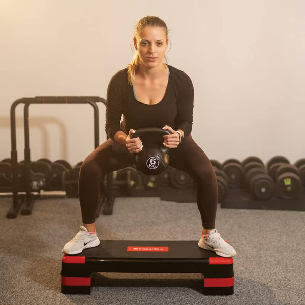 Степ платформа Insportline 880х320х100-150-200 мм, чорний-червоний, код: 25842-IN