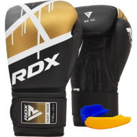 Боксерські рукавиці RDX F7 Ego 10 унцій, чорний-золотий, код: BGR-F7BGL-10oz