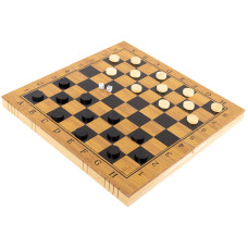Шахи шашки нарди 3 в 1 набір настільних ігор із бамбука PalyGame 29,5x29,5см, код: A3116