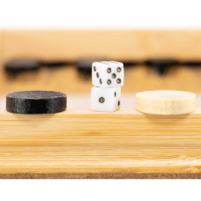 Шахи шашки нарди 3 в 1 набір настільних ігор із бамбука PalyGame 29,5x29,5см, код: A3116