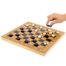 Шахи шашки нарди 3 в 1 набір настільних ігор із бамбука PalyGame 29,5x29,5см, код: A3116