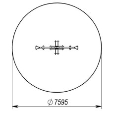 Карусель-балансир InterAtletika 3595х340х2783 мм, код: TE223-SM
