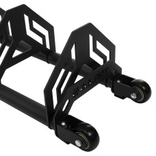 Стійка горизонтальна для бамперних дисків пересувна Mdbuddy Bumper Plate Rack 1300x300x260мм, чорний, код: TA-1691