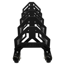 Стійка горизонтальна для бамперних дисків пересувна Mdbuddy Bumper Plate Rack 1300x300x260мм, чорний, код: TA-1691