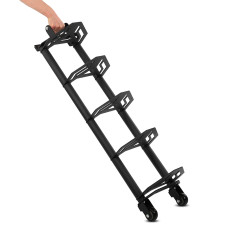 Стійка горизонтальна для бамперних дисків пересувна Mdbuddy Bumper Plate Rack 1300x300x260мм, чорний, код: TA-1691