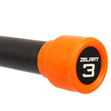 Бодібар Zelart Body Bar 3 кг, чорний-помаранчевий, код: FI-4776-3