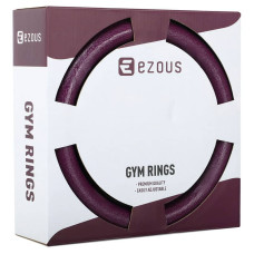 Кільця гімнастичні для кросфіту Ezous ABS Gym Rings d-28мм, чорний-фіолетовий, код: E-01