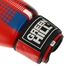 Рукавички боксерські Grenhill шкіра, 14oz, червоний, код: BO-3915_14R