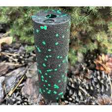 Масажний ролик (роллер) гладкий PowerPlay Mini EPP Foam Roller 150x53 мм, чорний-зелений, код: PP_4346_Green_(15x5)