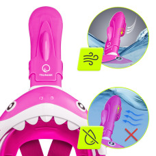 Маска для снорклінгу дитяча Tsunami Shark повнолицьова, рожевий, код: P-5905973405430