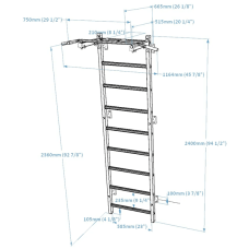 Шведська стінка BenchK, код: 721W-S25