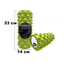 Масажний ролик EasyFit Grid Roller Extreme 330х140 мм, салатовий, код: EF-2023-GN-EF