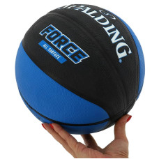 М"яч баскетбольний гумовий Spalding Force №7, чорний-синій, код: 84545Z