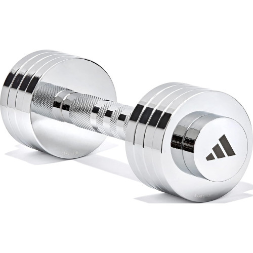 Гантель регульована Adidas Adjustable Chrome Dumbbell ADWT-11400 1-5 кг, сріблястий, код: 885652025683
