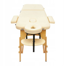 Масажний стіл складний 4Fizjo Massage Table Wood W70 2130х700х760 мм, бежевий, код: TABLEW70BEIGE