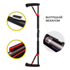 Турнік розсувний Cornix Elite 100-140 см, чорний-червоний, код: XR-0291