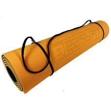 Килимок для йоги та фітнеса двошаровий + чохол EasyFit TPE+TC 1830x610x6мм, помаранчевий з чорним, код: EF-1924s-ORB-EF