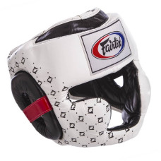 Шолом боксерський з повним захистом шкіряний Fairtex M чорний, код: HG10_MBK-S52