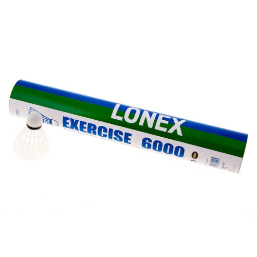 Волани Lonex Exercise 6000, нейлон, білий, 12 шт, код: LЕ6000-WS