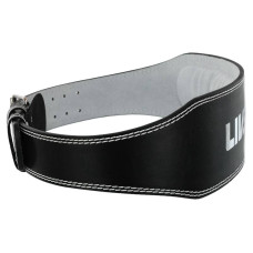 Пояс атлетичний шкіряний LiveUp L, спинка-15см, чорний, код: LP8067_L