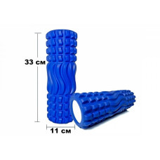 Масажний ролик EasyFit Wavyspines 330х130 мм, синій, код: EF-3701-Bl-EF