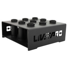 Стійка вертикальна для олімпійських грифів на 9 штук LiveUp 440х440х165 мм, чорний, код: LP8874