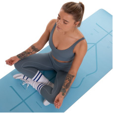 Мат для йоги Generation Fitness 1830х610х6 мм, світло-синій, код: 523393-AX