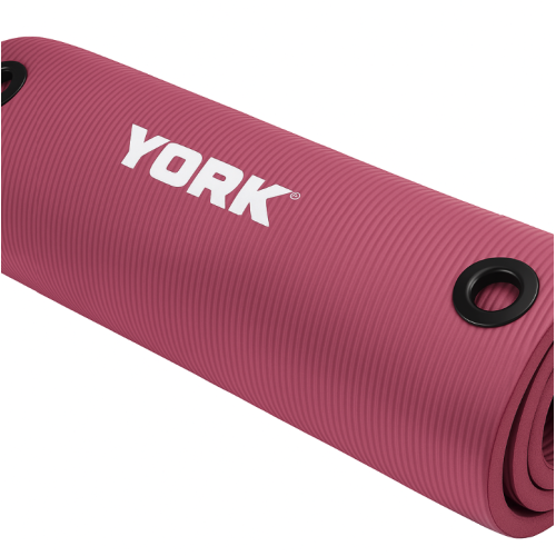 Мат для фітнесу з отворами York Fitness NBR 1см рожевий, код: 0014961860221