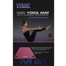 Мат для фітнесу з отворами York Fitness NBR 1см рожевий, код: 0014961860221