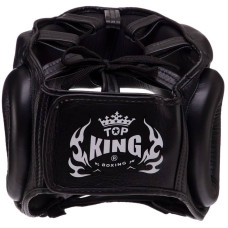 Шолом боксерський з бампером шкіряним Top King Pro Training L чорний, код: TKHGPT-OC_LBK-S52
