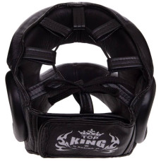 Шолом боксерський з бампером шкіряним Top King Pro Training L чорний, код: TKHGPT-OC_LBK-S52