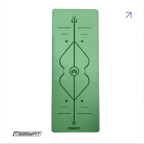Килимок для йоги професійний EasyFit Pro каучук 5 мм Зелений, код: EF-1925-GN