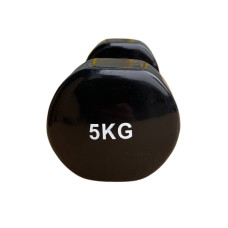 Гантель для фітнесу з вініловим покриттям Generation Fintess FF51D3B-5kg, 1х5 кг, чорний, код: 523438-AX