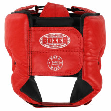 Шолом боксерський відкритий шкіряний Boxer L, червоний, код: 2027_LR-S52