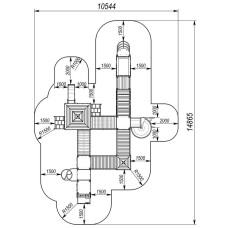 Ігровий комплекс InterAtletika Транспорт Міні, 1187х7368х5368 мм, код: T922.1-SM